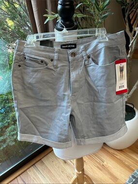 DKNY Jeans Gray Women's Mid-Rise Casual Shorts 8 new!